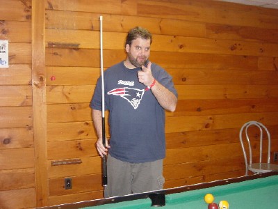 Chris ponders his next shot