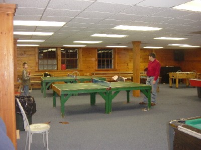 Richard and Mark try ping pong.